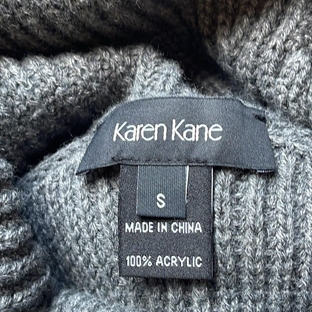 NWT KAREN KANE RELAXED FIT RIBBED SWEATER DRESS GRAY SIZE SMALL OVERSIZED - Picture 12 of 14